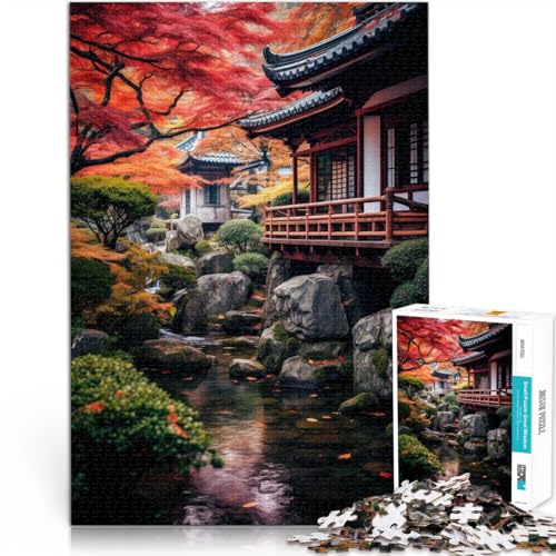 1000-Teile-Puzzle für Teenager “ Japanische Landschaftskunst” Aus Holz，für Kinder ab 14 Jahren Lernspielzeug für die ganze Familie Lustiges Geschenk für die ganze Familie。Größe：50x75cm von KGUHVFTK