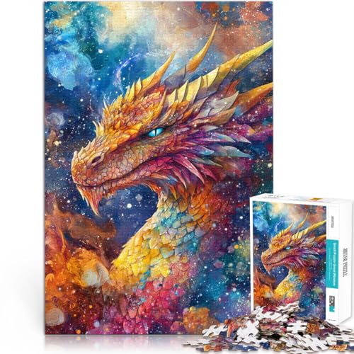1000-Teile-Puzzle für Teenager “Kosmischer Drachenbrand” Aus Karton，für Kinder ab 14 Jahren pädagogische Herausforderung Kunstwerk Geschenk。Größe：38x52cm/14.9x20.4Zoll von KGUHVFTK