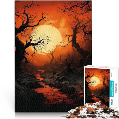 1000-Teile-Puzzle für Teenager “ Nachtansicht” Aus Holz，für 14+ Lernspiele Heimdekoration Tolle Geschenke und Spielzeuge。Größe：50x75cm/19.6x29.5Zoll von KGUHVFTK