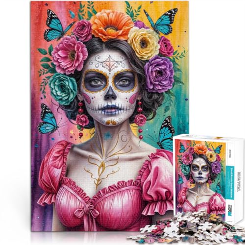 1000 Teile Puzzles für Erwachsene Puzzles Geschenke “Zuckerschädel-Frau mit Blumen” Aus Karton,für und ab 14 Jahren Lernspielzeug für die ganze Familie EIN Kunstwerk。Größe:26x38cm/10.2x14.9Zoll 1000 Teile Puzzles für Erwachsene Puzzles Geschenke “Zuckerschädel-Frau mit Blumen” Aus Karton,für und ab 14 Jahren Lernspielzeug für die ganze Familie EIN Kunstwerk。Größe:26x38cm/10.2x14.9Zoll von KGUHVFTK