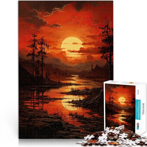 1000-Teile-Puzzles für Erwachsene “ Sonnenuntergangslandschaft” Aus Karton,ab 14 Jahren Stressabbau Geschenk zum Geburtstag。Größe:38x52cm/14.9x20.4Zoll 1000-Teile-Puzzles für Erwachsene “ Sonnenuntergangslandschaft” Aus Karton,ab 14 Jahren Stressabbau Geschenk zum Geburtstag。Größe:38x52cm/14.9x20.4Zoll von KGUHVFTK