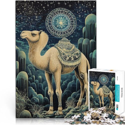 1000 Teile für Geschenke für Erwachsene “Fantasie-Kamel” Aus Holz，ab 14 Jahren Antistress Urlaub zu Hause Zeit totschlagen Tolle Geschenke und Spielzeuge。Größe：50x75cm/19.6x29.5Zoll von KGUHVFTK