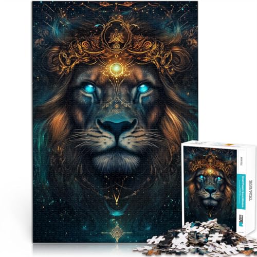 1000 Teile für Geschenke für Erwachsene “Majestätischer Löwe” Aus Karton，Geeignet für Personen ab 14 Jahren Lernspielzeug für die ganze Familie Lernspiel zum Geburtstag und Weihnachten。Größe：38x52cm von KGUHVFTK