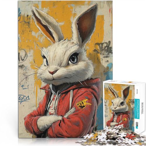 1000-teilige Puzzles für Erwachsene “Cooles Kaninchen im roten Kapuzenpullover” Aus Karton,ab 14 Jahren Verbessern Sie Ihr Gedächtnis Einzigartige Geburtstags Größe:26x38cm 1000-teilige Puzzles für Erwachsene “Cooles Kaninchen im roten Kapuzenpullover” Aus Karton,ab 14 Jahren Verbessern Sie Ihr Gedächtnis Einzigartige Geburtstags Größe:26x38cm von KGUHVFTK