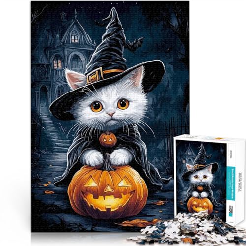 1000-teilige Puzzles für Erwachsene “Halloween Hexenkatze” Aus Karton,für und ab 14 Jahren Lernspiele tolles Größe:38x52cm/14.9x20.4Zoll 1000-teilige Puzzles für Erwachsene “Halloween Hexenkatze” Aus Karton,für und ab 14 Jahren Lernspiele tolles Größe:38x52cm/14.9x20.4Zoll von KGUHVFTK