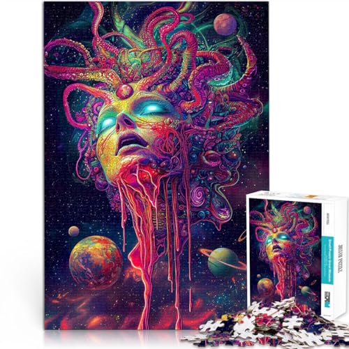 1000-teilige Puzzles für Erwachsene “Kosmische Medusa” Aus Karton，ab 14 Jahren Spielzeug Weihnachts- und Geburtstagsgeschenke。Größe：26x38cm/10.2x14.9Zoll von KGUHVFTK