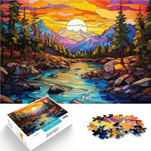 1000-teilige Puzzles für Erwachsene und Jugendliche “Buntglas-Stream” Aus Karton,ab 14 Jahren Lernspielzeug Lustiges Geschenk。Größe:38x52cm/14.9x20.4Zoll 1000-teilige Puzzles für Erwachsene und Jugendliche “Buntglas-Stream” Aus Karton,ab 14 Jahren Lernspielzeug Lustiges Geschenk。Größe:38x52cm/14.9x20.4Zoll von KGUHVFTK