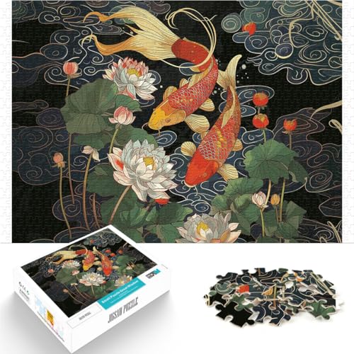 1000-teilige Puzzles für Erwachsene und Jugendliche “Koi-Fische und Lotusblumen” Aus Karton,Geeignet für Personen ab 14 Jahren für die Heimdekoration Geburtstagsgeschenke。Größe:38x52cm/14.9x20.4Zoll 1000-teilige Puzzles für Erwachsene und Jugendliche “Koi-Fische und Lotusblumen” Aus Karton,Geeignet für Personen ab 14 Jahren für die Heimdekoration Geburtstagsgeschenke。Größe:38x52cm/14.9x20.4Zoll von KGUHVFTK
