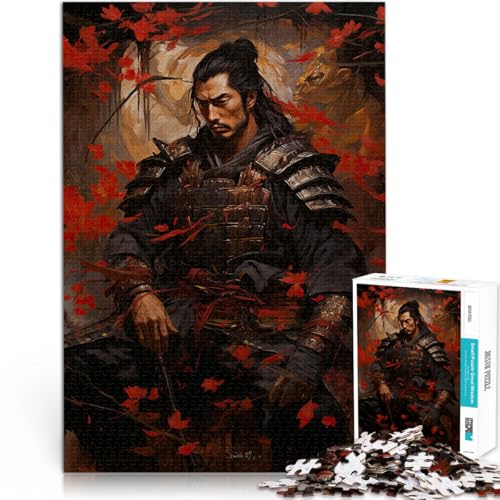 1000-teilige Puzzles für Erwachsene und Jugendliche “ Samurai” Aus Karton，für 14+ Familienaktivitäten Geschenk - Herausforderndes Spiel。Größe：38x52cm/14.9x20.4Zoll von KGUHVFTK