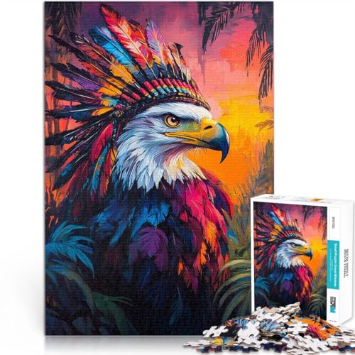 1000-teiliges Puzzle für Erwachsene “Adler mit indianischem Kopfschmuck” Aus Karton,ab 14 Jahren Intellektuelles Spiel ganze Familie eignet。Größe:38x52cm 1000-teiliges Puzzle für Erwachsene “Adler mit indianischem Kopfschmuck” Aus Karton,ab 14 Jahren Intellektuelles Spiel ganze Familie eignet。Größe:38x52cm von KGUHVFTK