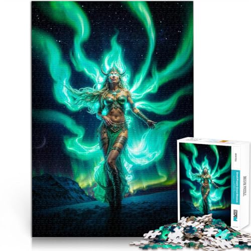 1000-teiliges Puzzle für Erwachsene “Die Göttin Aurora” Aus Holz，ab 14 Jahren Spiel Wanddekoration Lustiges Geschenk。Größe：50x75cm/19.6x29.5Zoll von KGUHVFTK