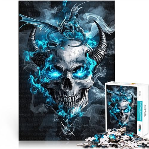 1000-teiliges Puzzle für Erwachsene “EIN bedrohlicher Totenkopf” Aus Karton,Geeignet für Kinder ab 14 Jahren Home Dekoration Spiel Spielzeug Geburtstagsgeschenke。Größe:38x52cm/14.9x20.4Zoll 1000-teiliges Puzzle für Erwachsene “EIN bedrohlicher Totenkopf” Aus Karton,Geeignet für Kinder ab 14 Jahren Home Dekoration Spiel Spielzeug Geburtstagsgeschenke。Größe:38x52cm/14.9x20.4Zoll von KGUHVFTK