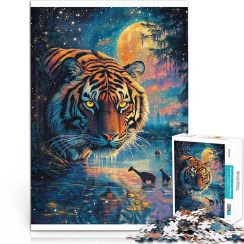 1000-teiliges Puzzle für Erwachsene “Farbgemälde Tiger” Aus Karton,ab 14 Jahren Wanddekoration Geschenkideen。Größe:38x52cm/14.9x20.4Zoll 1000-teiliges Puzzle für Erwachsene “Farbgemälde Tiger” Aus Karton,ab 14 Jahren Wanddekoration Geschenkideen。Größe:38x52cm/14.9x20.4Zoll von KGUHVFTK