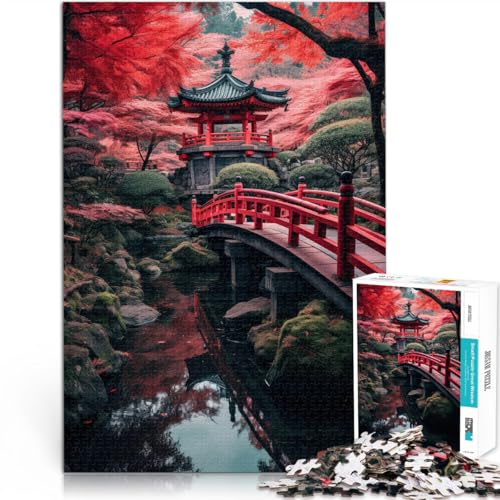 1000-teiliges Puzzle für Erwachsene “ Japanische Landschaftskunst” Aus Holz，Geeignet für Kinder ab 14 Jahren Heimdekorationsspielzeug Erwachsene und Jugendliche。Größe：50x75cm von KGUHVFTK