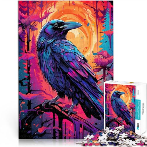 1000-teiliges Puzzle für Erwachsene “Krähenraben” Aus Karton，ab 14 Jahren Intellektuelles Dekompressions-Lernspielzeug Geschenk - Herausforderndes Spiel。Größe：26x38cm/10.2x14.9Zoll von KGUHVFTK