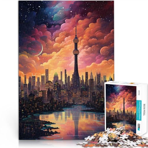 1000-teiliges Puzzle für Erwachsene “Kunstwerke mit der Skyline der Stadt” Aus Karton,für und ab 14 Jahren Harte Herausforderung Geschenke für Freunde und Familie。Größe:38x52cm/14.9x20.4Zoll 1000-teiliges Puzzle für Erwachsene “Kunstwerke mit der Skyline der Stadt” Aus Karton,für und ab 14 Jahren Harte Herausforderung Geschenke für Freunde und Familie。Größe:38x52cm/14.9x20.4Zoll von KGUHVFTK