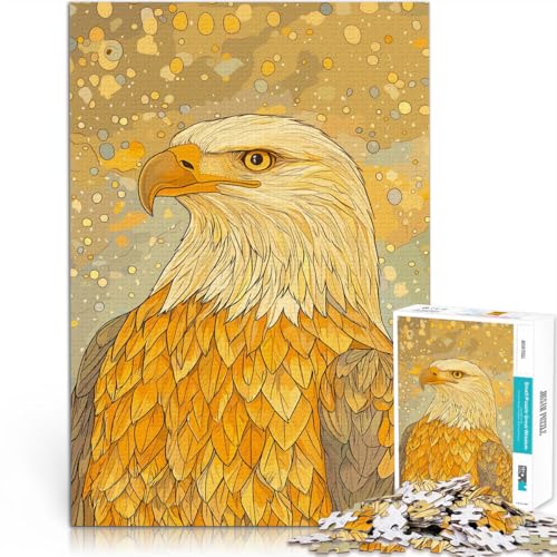 1000-teiliges Puzzle für Erwachsene “Steinadler-Porträt” Aus Karton，ab 14 Jahren Praktisches Spiel Geschenkspielzeug。Größe：38x52cm/14.9x20.4Zoll von KGUHVFTK