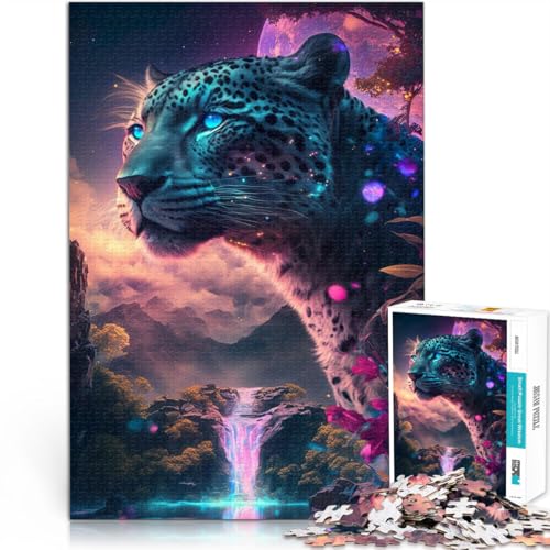 1000-teiliges Puzzle für Erwachsene “Wasserfall-Jaguar” Aus Karton，für 14+ Pädagogisches Lernspielzeug Familienspiele Wanddekoration Einzigartige Geschenke zum Geburtstag und zu Weihnachten。 von KGUHVFTK