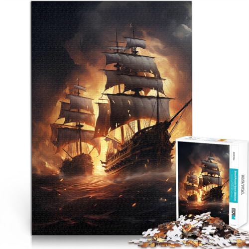 1000-teiliges Puzzle für Erwachsene und Jugendliche “Spukschiff” Aus Karton,Geeignet für Personen ab 14 Jahren Intellektuelles Spiel Kunstwerk Geschenk。Größe:26x38cm/10.2x14.9Zoll 1000-teiliges Puzzle für Erwachsene und Jugendliche “Spukschiff” Aus Karton,Geeignet für Personen ab 14 Jahren Intellektuelles Spiel Kunstwerk Geschenk。Größe:26x38cm/10.2x14.9Zoll von KGUHVFTK
