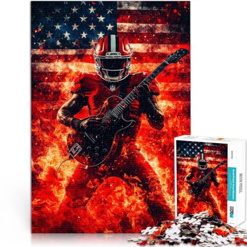 2000-Teile-Puzzle für Erwachsene “American-Football-Rockstar” Aus Karton，für 14+ Spielzeug-Wanddekoration Tolles Geschenk。Größe：70x100cm/27.5x39.3Zoll von KGUHVFTK
