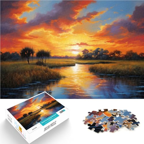 2000-Teile-Puzzle für Erwachsene “Everglades-Sonnenuntergang” Aus Karton，Geeignet für Kinder ab 14 Jahren Puzzlespiel Spiele Spielzeug Geschenk。Größe：70x100cm/27.5x39.3Zoll von KGUHVFTK