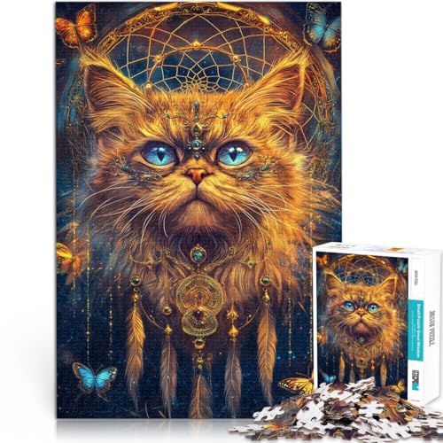 2000-Teile-Puzzle für Erwachsene “Fantasy Magic Perserkatze” Aus Karton，ab 14 Jahren Wohndeko Geschenk - Herausforderndes Spiel。Größe：70x100cm/27.5x39.3Zoll von KGUHVFTK