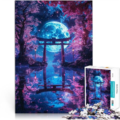 2000-Teile-Puzzle für Erwachsene “Verzaubertes, mondbeschienenes Torii” Aus Karton，Geeignet für Kinder ab 14 Jahren Spielzeug Lernspiele Antistress Weihnachtsspiel Geschenke。Größe：70x100cm von KGUHVFTK