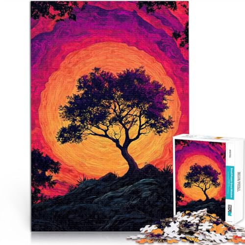 2000 Teile Puzzles für Erwachsene Puzzles Geschenke “Sonnenuntergang Baum Leben Magie Zen” Aus Karton，ab 14 Jahren Präzisionsschneiden tolles Geschenk。Größe：70x100cm/27.5x39.3Zoll von KGUHVFTK