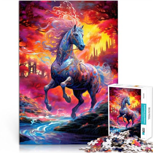 2000 Teile Puzzles für Erwachsene Puzzles Geschenke “buntes Pferd” Aus Karton，für Kinder ab 14 Jahren Hands-on-Spiel Weihnachtsspiel Geschenke。Größe：70x100cm/27.5x39.3Zoll von KGUHVFTK