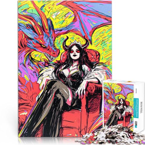 2000 Teile für Geschenke für Erwachsene “Abstrakte Dämonenkönigin” Aus Karton，ab 14 Jahren Lustige Spiele Tolles Geschenk。Größe：70x100cm/27.5x39.3Zoll von KGUHVFTK