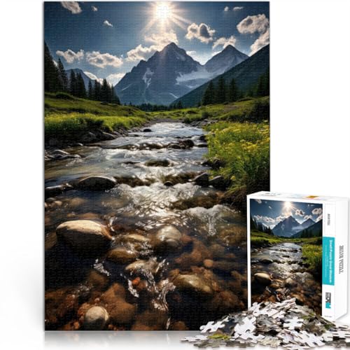 2000 Teile für Geschenke für Erwachsene “Sommerberge - Rocky River” Aus Karton，ab 14 Jahren Dekomprimierendes intellektuelles Lernspielzeug Tolle Geschenke und Spielzeuge。Größe：70x100cm/27.5x39.3Zoll von KGUHVFTK