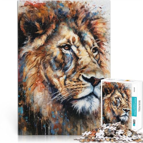 2000-teilige Puzzles für Erwachsene “Löwe.” Aus Karton，ab 14 Jahren Anti-Stress-Spielzeug Erwachsene und Jugendliche。Größe：70x100cm/27.5x39.3Zoll von KGUHVFTK