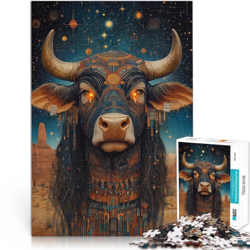 2000-teiliges Puzzle für Erwachsene “Künstlerische Kuh” Aus Karton，Geeignet für Kinder ab 14 Jahren Entspannungsspiele Lustiges Geschenk。Größe：70x100cm/27.5x39.3Zoll von KGUHVFTK