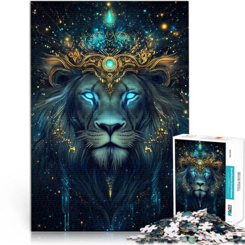 2000-teiliges Puzzle für Erwachsene “Majestätischer Löwe” Aus Karton，Geeignet für Kinder ab 14 Jahren Stressabbau-Spielzeug Geeignet 。Größe：70x100cm/27.5x39.3Zoll von KGUHVFTK