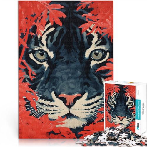 2000-teiliges Puzzle für Erwachsene “Rote Blätter und Tiger” Aus Karton，Geeignet für Kinder ab 14 Jahren Lernspiele Heimdekoration Tolle Geschenke und Spielzeuge。Größe：70x100cm/27.5x39.3Zoll von KGUHVFTK