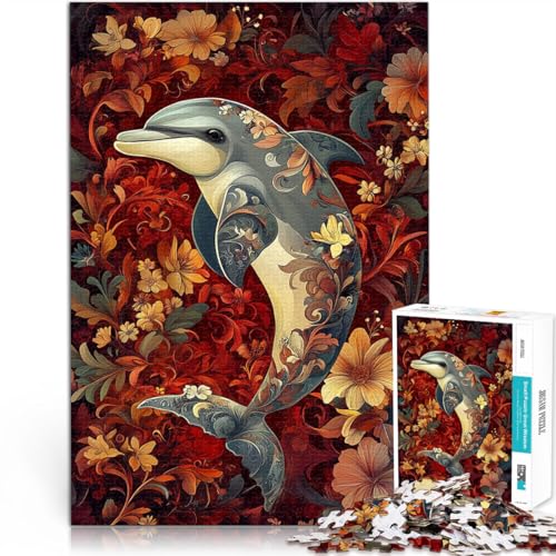 2000-teiliges Puzzle für Erwachsene und Jugendliche “Blumendelfin” Aus Karton,ab 14 Jahren Eltern-Kind-Interaktion Geburtstagsgeschenk, Geschenke, Wandkunst。Größe:70x100cm/27.5x39.3Zoll 2000-teiliges Puzzle für Erwachsene und Jugendliche “Blumendelfin” Aus Karton,ab 14 Jahren Eltern-Kind-Interaktion Geburtstagsgeschenk, Geschenke, Wandkunst。Größe:70x100cm/27.5x39.3Zoll von KGUHVFTK