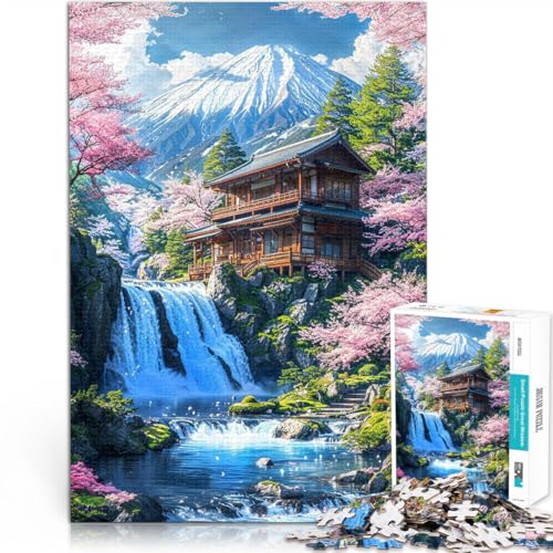 2000-teiliges Puzzle für Erwachsene und Jugendliche “Friedlicher Rückzugsort am Fuji” Aus Karton，ab 14 Jahren Für Familienspaß tolles Größe：70x100cm/27.5x39.3Zoll von KGUHVFTK