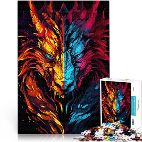 Präzisionsgeschnittenes 1000-teiliges Puzzle “ Drachen-Popart” Aus Karton,ab 14 Jahren Lernspiele Lustiges Geschenk für die ganze Familie。Größe:38x52cm/14.9x20.4Zoll Präzisionsgeschnittenes 1000-teiliges Puzzle “ Drachen-Popart” Aus Karton,ab 14 Jahren Lernspiele Lustiges Geschenk für die ganze Familie。Größe:38x52cm/14.9x20.4Zoll von KGUHVFTK