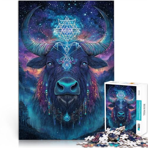 Präzisionsgeschnittenes 1000-teiliges Puzzle “Mythisches Tier Bulle” Aus Karton,für 14+ DIY-Lernspiele Einzigartige Wohndekorationen und Geschenke。Größe:38x52cm/14.9x20.4Zoll Präzisionsgeschnittenes 1000-teiliges Puzzle “Mythisches Tier Bulle” Aus Karton,für 14+ DIY-Lernspiele Einzigartige Wohndekorationen und Geschenke。Größe:38x52cm/14.9x20.4Zoll von KGUHVFTK