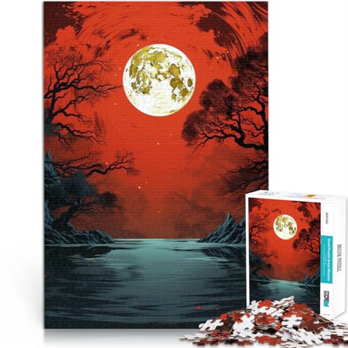 Präzisionsgeschnittenes 1000-teiliges Puzzle “ Nachtansicht” Aus Karton，für 14+ lustige Spiele für Familien Gutes Geschenk。Größe：26x38cm/10.2x14.9Zoll von KGUHVFTK