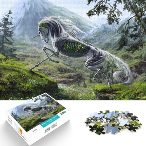 Präzisionsgeschnittenes 1000-teiliges Puzzle “Skelett-Einhorn” Aus Karton,ab 14 Jahren Praktisches Spiel Geschenkspielzeug。Größe:26x38cm/10.2x14.9Zoll Präzisionsgeschnittenes 1000-teiliges Puzzle “Skelett-Einhorn” Aus Karton,ab 14 Jahren Praktisches Spiel Geschenkspielzeug。Größe:26x38cm/10.2x14.9Zoll von KGUHVFTK