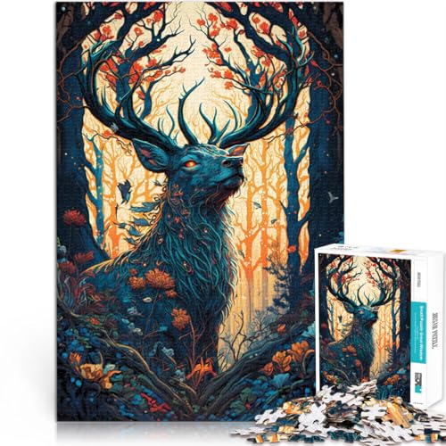Puzzle 1000 Teile Erwachsene “Gebannter Hirsch” Aus Karton,ab 14 Jahren Denksportaufgabe Gutes Geschenk。Größe:38x52cm/14.9x20.4Zoll Puzzle 1000 Teile Erwachsene “Gebannter Hirsch” Aus Karton,ab 14 Jahren Denksportaufgabe Gutes Geschenk。Größe:38x52cm/14.9x20.4Zoll von KGUHVFTK