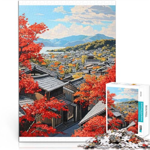 Puzzle 1000 Teile Erwachsene “Kyoto” Aus Karton，für und ab 14 Jahren Für Paare geeignet Tolles Geschenk zum Spielen。Größe：38x52cm/14.9x20.4Zoll von KGUHVFTK