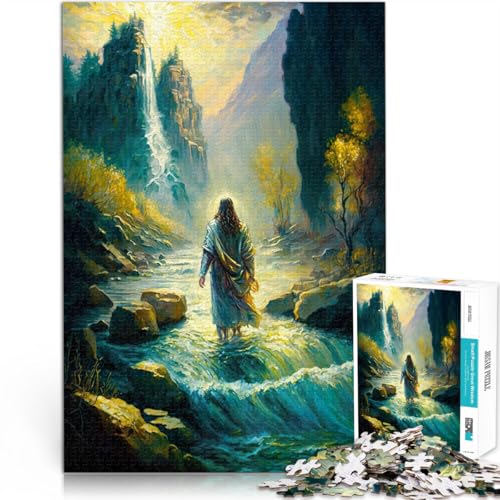 Puzzle 1000 Teile für Erwachsene “Jesus geht über Ströme” Aus Karton,Geeignet für Kinder ab 14 Jahren Spiel Wanddekoration Spiele Spielzeug Geschenk。Größe:26x38cm/10.2x14.9Zoll Puzzle 1000 Teile für Erwachsene “Jesus geht über Ströme” Aus Karton,Geeignet für Kinder ab 14 Jahren Spiel Wanddekoration Spiele Spielzeug Geschenk。Größe:26x38cm/10.2x14.9Zoll von KGUHVFTK