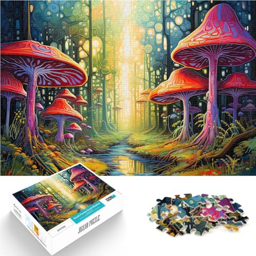 Puzzle 1000 Teile für Erwachsene “ Psychedelische Kunst” Aus Holz，ab 14 Jahren Entspannungsspiele Einzigartige Geburtstags Größe：50x75cm/19.6x29.5Zoll von KGUHVFTK