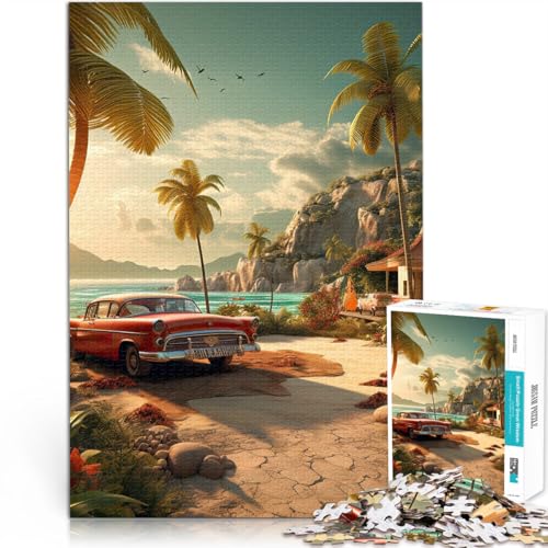 Puzzle 1000 Teile für Erwachsene “ Tropische Kurzurlaube” Aus Karton，Geeignet für Kinder ab 14 Jahren Lernspielzeug Spiele Spielzeug Geschenk。Größe：38x52cm/14.9x20.4Zoll von KGUHVFTK
