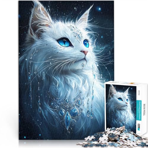 Puzzle 1000 Teile für Erwachsene “Weiße Katze mit blauen Augen” Aus Karton,Geeignet für Kinder ab 14 Jahren Lernspielzeug für die ganze Familie Lustiges Geschenk für die ganze Familie。Größe:38x52cm Puzzle 1000 Teile für Erwachsene “Weiße Katze mit blauen Augen” Aus Karton,Geeignet für Kinder ab 14 Jahren Lernspielzeug für die ganze Familie Lustiges Geschenk für die ganze Familie。Größe:38x52cm von KGUHVFTK