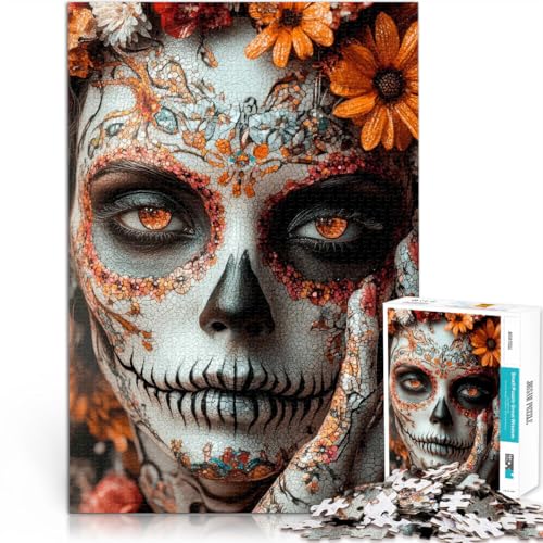 Puzzle 1000 Teile für Erwachsene “Zuckerschädel-Make-up ~” Aus Karton,ab 14 Jahren Stressabbau Schwierige Herausforderung Gutes Geschenk。Größe:38x52cm/14.9x20.4Zoll Puzzle 1000 Teile für Erwachsene “Zuckerschädel-Make-up ~” Aus Karton,ab 14 Jahren Stressabbau Schwierige Herausforderung Gutes Geschenk。Größe:38x52cm/14.9x20.4Zoll von KGUHVFTK