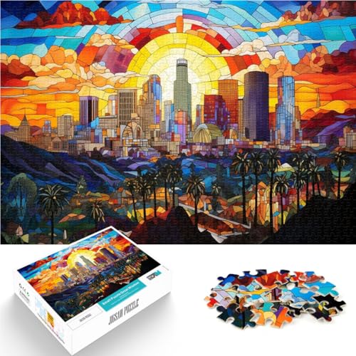 Puzzle für Erwachsene, 1000 Teile “Glasmalerei Los Angeles” Aus Karton,Geeignet für Personen ab 14 Jahren Intellektuelles Spiel Geschenkideen。Größe:26x38cm/10.2x14.9Zoll Puzzle für Erwachsene, 1000 Teile “Glasmalerei Los Angeles” Aus Karton,Geeignet für Personen ab 14 Jahren Intellektuelles Spiel Geschenkideen。Größe:26x38cm/10.2x14.9Zoll von KGUHVFTK