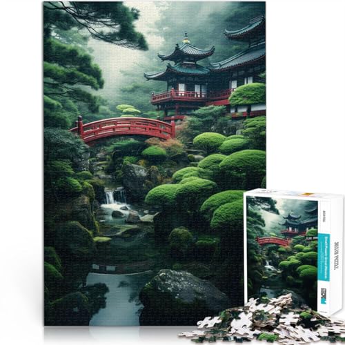 Puzzle für Erwachsene, 1000 Teile “ Japanische Landschaftskunst” Aus Holz，Geeignet für Kinder ab 14 Jahren Kunstdekoration für Zuhause Als Geschenk für die ganze Familie und Freunde。Größe：50x75cm von KGUHVFTK